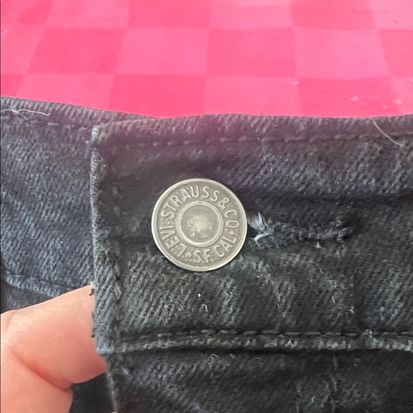 Levi's Men's Dark Black Straight Jeans - Picture 2 of 8